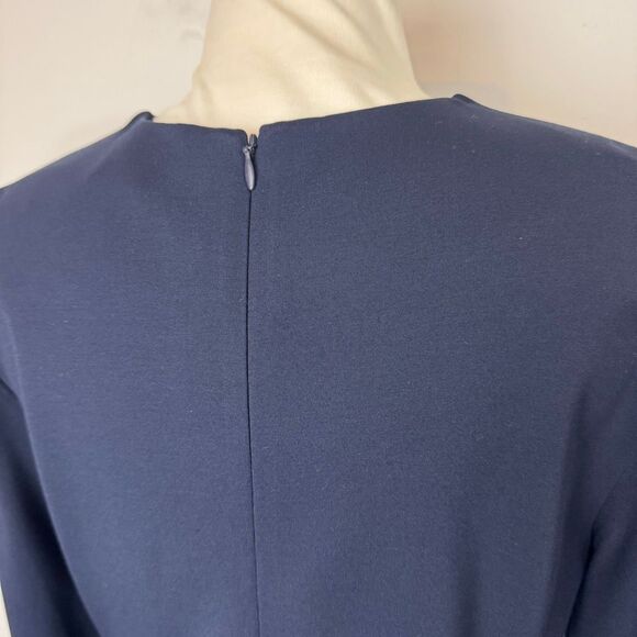 Uniqlo Navy Ponte Flare Long Sleeve Dress | Medium | New NWT - Picture 7 of 12